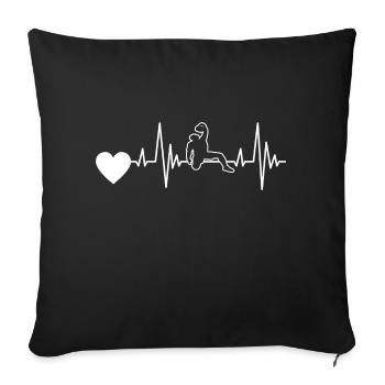 Fitness Muscle Bodybuilder Strength Training Athletes - Sofa pillowcase 17,3'' x 17,3'' (45 x 45 cm) - black - Front