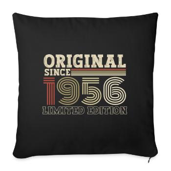 Original seit 1956 Jahrgang Geburtstag Geschenk - Sofakissenbezug 45 x 45 cm - Schwarz - Vorne
