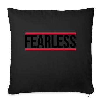 Conception de citation de texte intrépide - Housse de coussin décorative 45 x 45 cm - noir - Devant