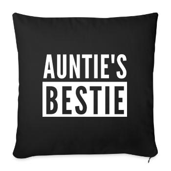 AUNTIE'S BESTIE - Sofa pillowcase 17,3'' x 17,3'' (45 x 45 cm) - black - Front
