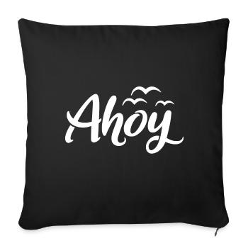 Ahoy - Sofa pillowcase 17,3'' x 17,3'' (45 x 45 cm) - black - Front