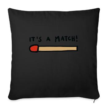 c’est un match - Housse de coussin décorative 45 x 45 cm - noir - Devant