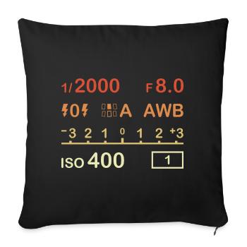 Appareil photo numérique - Housse de coussin décorative 45 x 45 cm - noir - Devant