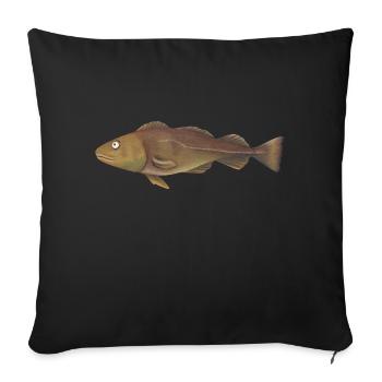 Cod - Sofa pillowcase 17,3'' x 17,3'' (45 x 45 cm) - black - Front