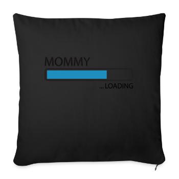 Grossesse Baby shower Babyshower Boy Girl - Housse de coussin décorative 45 x 45 cm - noir - Devant