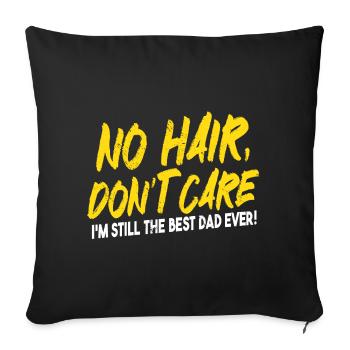 Papa Papa Dad Blagues Cadeau Fête des Pères - Housse de coussin décorative 45 x 45 cm - noir - Devant