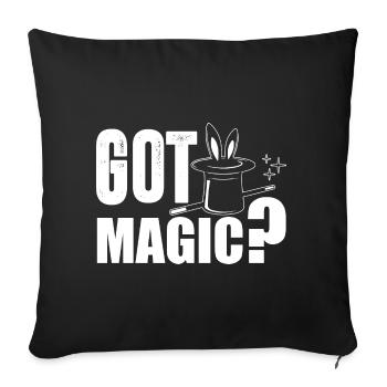Magician Magician Got Magic - Sofa pillowcase 17,3'' x 17,3'' (45 x 45 cm) - black - Front