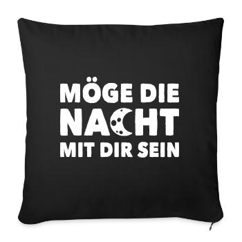 Möge die Nacht mit dir sein Nachtleben - Sofakissenbezug 45 x 45 cm - Schwarz - Vorne