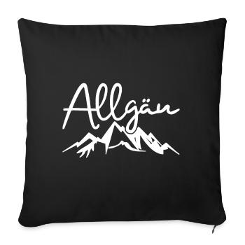 Allgäu Wandern Berge Natur - Sofakissenbezug 45 x 45 cm - Schwarz - Vorne