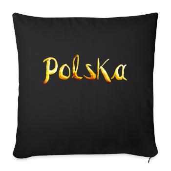 Polska, Polen - Sofakissenbezug 45 x 45 cm - Schwarz - Vorne