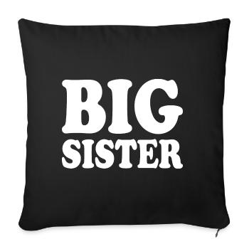 Big sister - Sofakissenbezug 45 x 45 cm - Schwarz - Vorne
