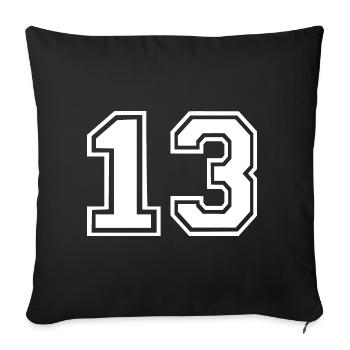 13 - Sofa pillowcase 17,3'' x 17,3'' (45 x 45 cm) - black - Front
