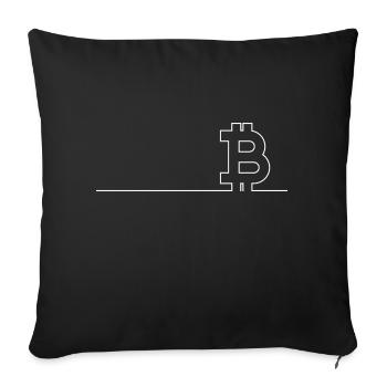 Crypto Bitcoin Trading - Housse de coussin décorative 45 x 45 cm - noir - Devant