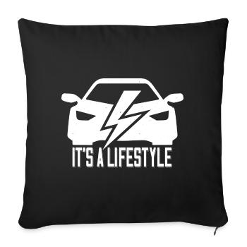 It's A Lifestyle Supercharge - Electric Car Fans - Sofa pillowcase 17,3'' x 17,3'' (45 x 45 cm) - black - Front