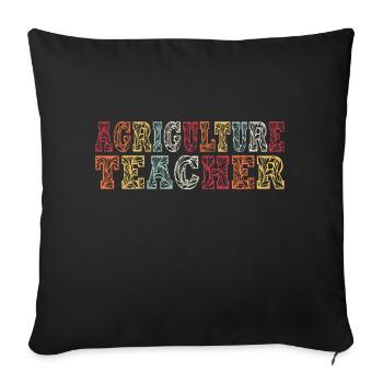 La formation des enseignants agricoles de demain - Housse de coussin décorative 45 x 45 cm - noir - Devant