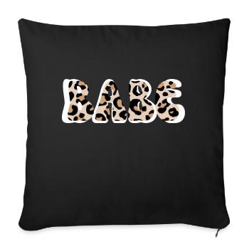Babe leopard - team de la mariée - Housse de coussin décorative 45 x 45 cm - noir - Devant