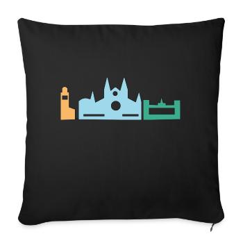Majorca Holidays - Sofa pillowcase 17,3'' x 17,3'' (45 x 45 cm) - black - Front