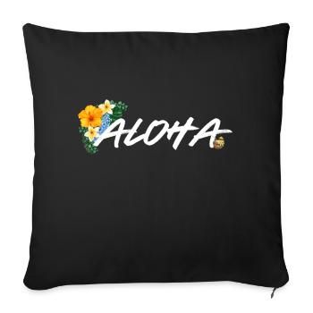 Aloha Watercolor - Sofakissenbezug 45 x 45 cm - Schwarz - Vorne