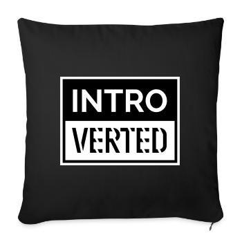 Introverti - Housse de coussin décorative 45 x 45 cm - noir - Devant