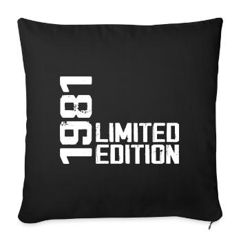 Legendary since 1981 Birthday Gift 1981 - Sofa pillowcase 17,3'' x 17,3'' (45 x 45 cm) - black - Front