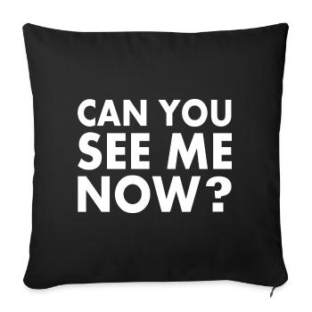 Can you see me now - Housse de coussin décorative 45 x 45 cm - noir - Devant