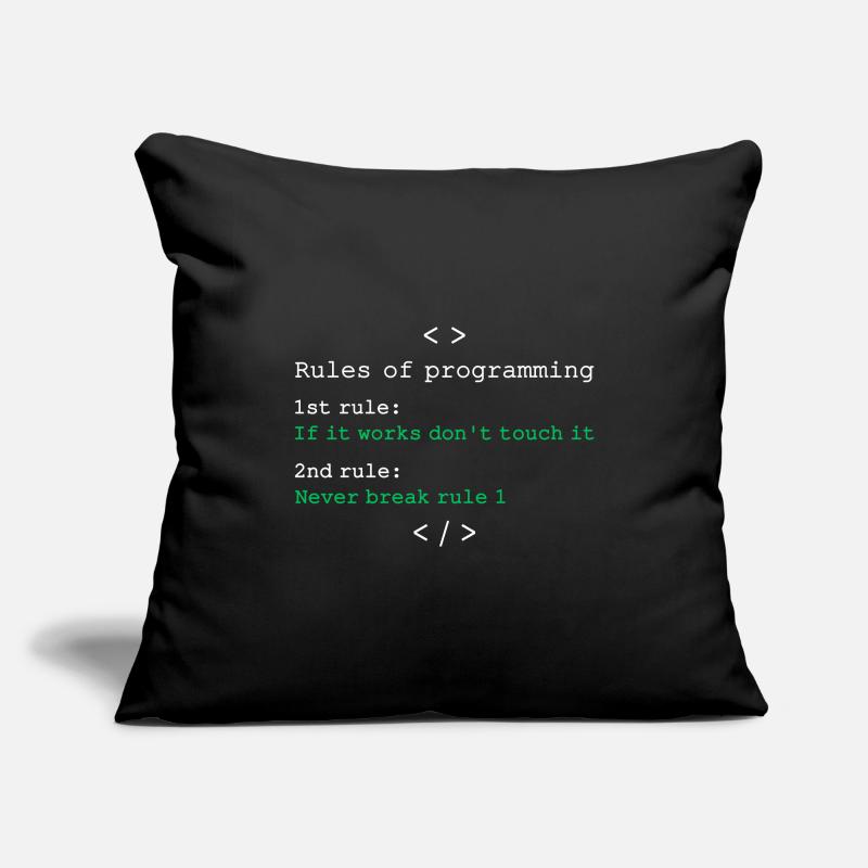 Rules of programming Sofa pillowcase 17,3'' x 17,3'' (45 x 45 cm)