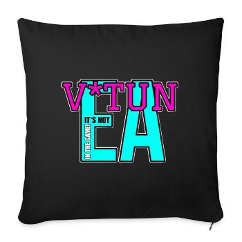 F*cking EA! - Sofa pillowcase 17,3'' x 17,3'' (45 x 45 cm) - black - Front