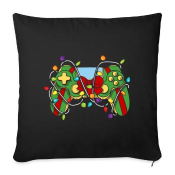 Christmas Gaming Controller - Sofa pillowcase 17,3'' x 17,3'' (45 x 45 cm) - black - Front