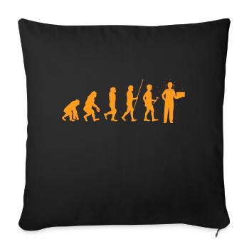 Beekeeper Evolution - Amateur de miel expert en abeilles - Housse de coussin décorative 45 x 45 cm - noir - Devant