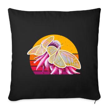 Butterfly Couple - Sonja Ariel von Staden - Sofa pillowcase 17,3'' x 17,3'' (45 x 45 cm) - black - Front