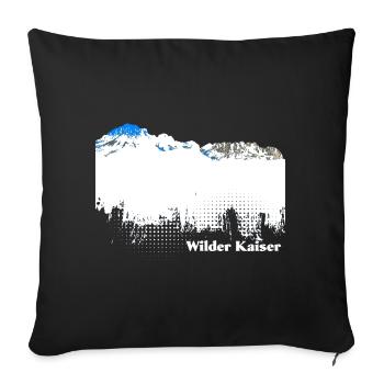 Wilder Kaiser - Sofakissenbezug 45 x 45 cm - Schwarz - Vorne