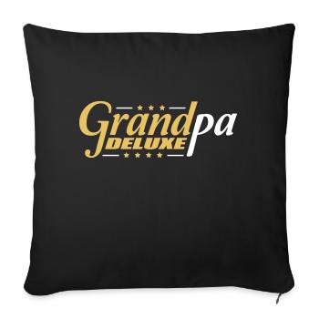 Grand-père Deluxe Meilleur grand-père Grand-père Amour Grand-père Logo de grand-père - Housse de coussin décorative 45 x 45 cm - noir - Devant