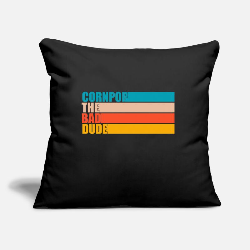 Corn Pop était un mauvais mec Retro Cornpop Meme Housse de coussin décorative 45 x 45 cm