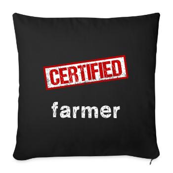Cultivateur - Housse de coussin décorative 45 x 45 cm - noir - Devant