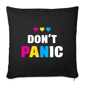 LGBT Pride Month - Keine Panik - Sofakissenbezug 45 x 45 cm - Schwarz - Vorne
