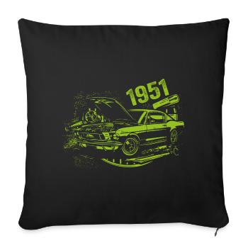 1951 Anniversaire Vintage Modèle 1951 Millésime 1951 - Housse de coussin décorative 45 x 45 cm - noir - Devant