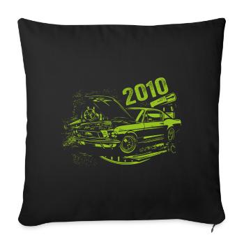 2010 Geburtstag Oldtimer Modell 2010 Vintage 2010 - Sofakissenbezug 45 x 45 cm - Schwarz - Vorne