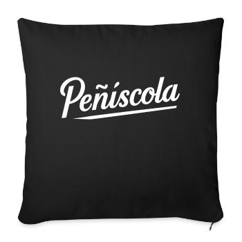Peñíscola - Housse de coussin décorative 45 x 45 cm - noir - Devant