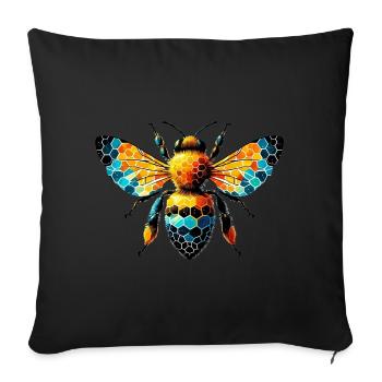 Abeille - Housse de coussin décorative 45 x 45 cm - noir - Devant