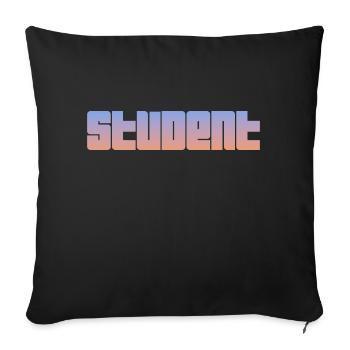Stundent Summer Logo - Sofa pillowcase 17,3'' x 17,3'' (45 x 45 cm) - black - Front
