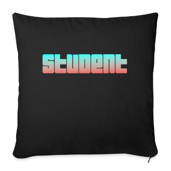 Student Logo - Sofa pillowcase 17,3'' x 17,3'' (45 x 45 cm) - black - Front