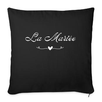 The Bride Heart - Sofa pillowcase 17,3'' x 17,3'' (45 x 45 cm) - black - Front