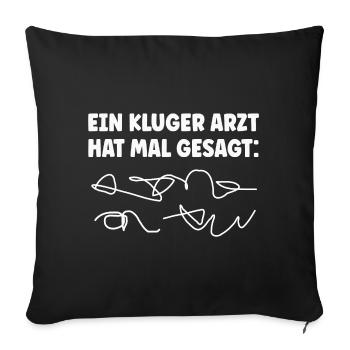 Arzt Doktor Ärzte - Sofakissenbezug 45 x 45 cm - Schwarz - Vorne