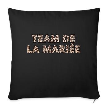Leopard Bride's Team - Sofa pillowcase 17,3'' x 17,3'' (45 x 45 cm) - black - Front