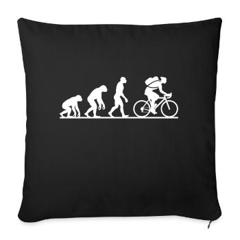 Evolution Radfahren Radfahren Biker Radfahren - Sofakissenbezug 45 x 45 cm - Schwarz - Vorne