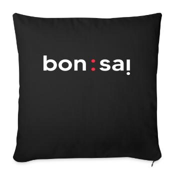 Bonsai Bonsai Tree Shohin Japanese Garden Mame - Sofa pillowcase 17,3'' x 17,3'' (45 x 45 cm) - black - Front