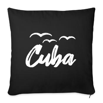 Cuba Vintage Caribbean Cuba - Sofa pillowcase 17,3'' x 17,3'' (45 x 45 cm) - black - Front