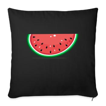 Watermelon Design Slice - Sofa pillowcase 17,3'' x 17,3'' (45 x 45 cm) - black - Front