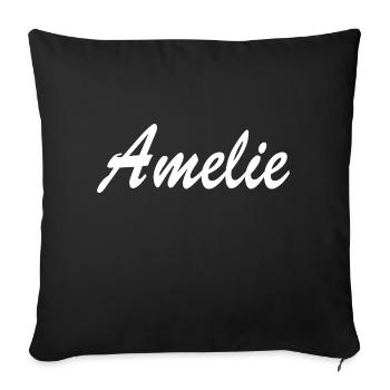 Amelie - Sofa pillowcase 17,3'' x 17,3'' (45 x 45 cm) - black - Front