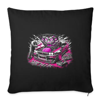 Neon Monster Car Graffiti Design - Sofa pillowcase 17,3'' x 17,3'' (45 x 45 cm) - black - Front